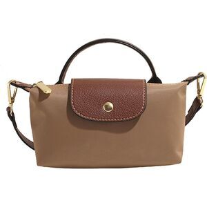 Mini Bag similar Le Pliage Pouch with Handle Khaki Crossbody Bag